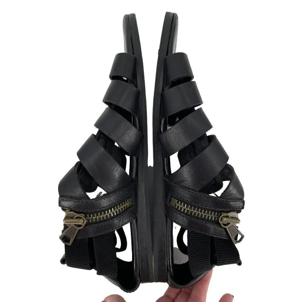 Acne Studios Tour Low Black Leather Greek Cushioned Sandals Men EU 42 US 9‎ - Picture 6 of 12